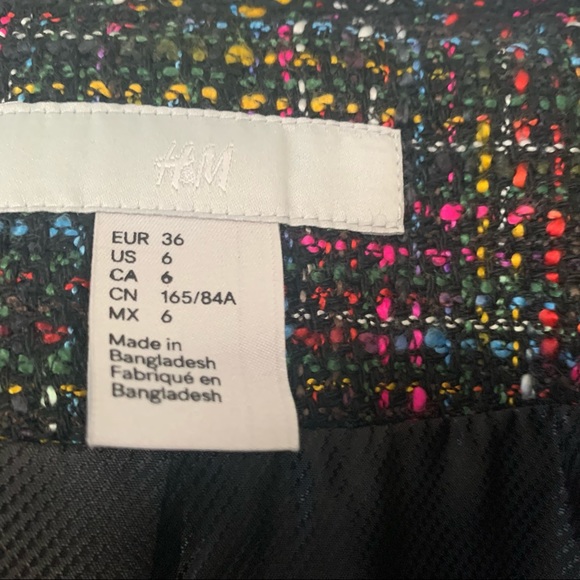 H&M Multicolor Tweed Frayed Edges Blazer 6 - Picture 11 of 12